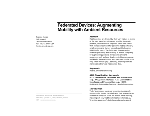 Federated Devices: Augmenting Mobility with Ambient Resources Abstract