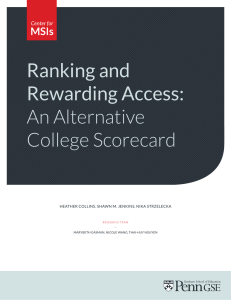 Ranking and Rewarding Access: An Alternative College Scorecard