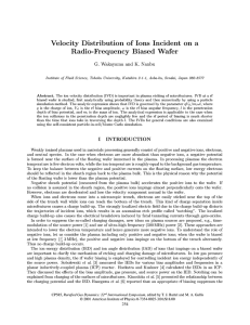 Velocity Distribution of Ions Incident on a Radio-Frequency Biased Wafer