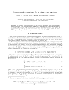 Macroscopic equations for a binary gas mixture