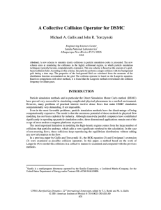 A Collective Collision Operator for DSMC USA