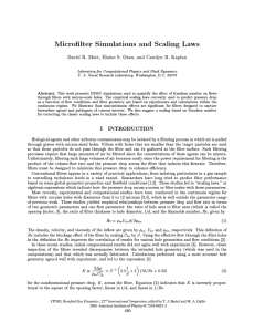Microfilter Simulations and Scaling Laws