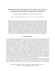 Formation and propagation of a shock wave due to