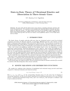 State-to-State Theory of Vibrational Kinetics and Dissociation in Three-Atomic Gases