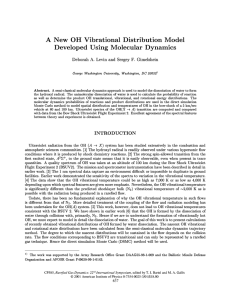 A New OH Vibrational Distribution Model Developed Using Molecular Dynamics