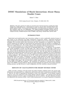 DSMC Simulations of Shock Interactions About Sharp Double Cones James N. Moss