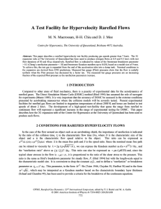 A Test Facility for Hypervelocity Rarefied Flows