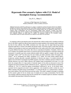 Hypersonic Flow around a Sphere with CLL Model of