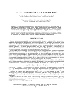 A 1-D Granular Gas As A Knudsen Gas ]
