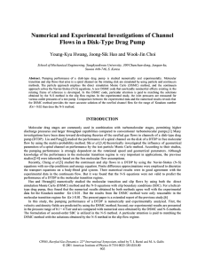 Numerical and Experimental Investigations of Channel