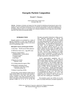 Energetic Particle Composition Donald V. Reames