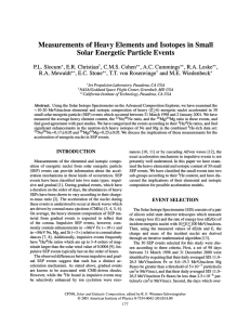 Measurements of Heavy Elements and Isotopes in Small