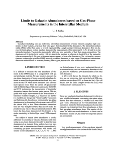 Limits to Galactic Abundances based on Gas-Phase U. J. Sofia