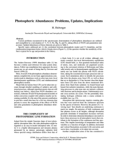 Photospheric Abundances: Problems, Updates, Implications H. Holweger