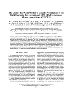 The Cosmic-Ray Contribution to Galactic Abundances of the