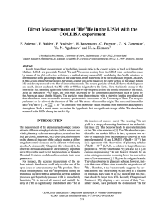 Direct Measurement of He/ He in the LISM with the COLLISA experiment