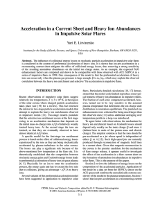 Acceleration in a Current Sheet and Heavy Ion Abundances