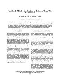 Non-Shock Diffusive Acceleration in Regions of Solar-Wind Compression