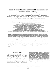 Applications of Abundance Data and Requirements for Cosmochemical Modeling