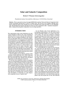 Solar and Galactic Composition Robert F. Wimmer-Schweingruber