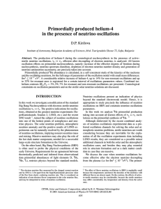 Primordially produced helium-4 in the presence of neutrino oscillations D.R Kirilova