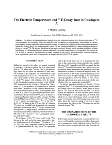 The Electron Temperature and Ti Decay Rate in Cassiopeia A J. Martin Laming