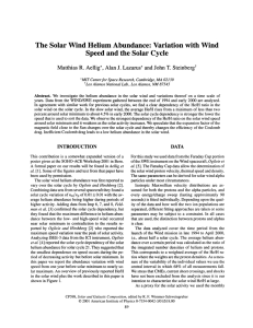 The Solar Wind Helium Abundance: Variation with Wind ^