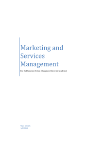Marketing and Services Management