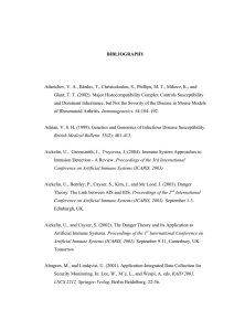 BIBLIOGRAPHY  Adarichev, V. A., Bárdos, T., Christodoulou, S., Phillips, M. T.,... Glant, T. T. (2002). Major Histocompatibility Complex Controls Susceptibility