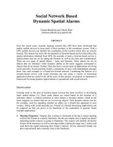 Social Network Based Dynamic Spatial Alarms A