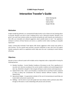 Interactive Traveler’s Guide CS 8803 Project Proposal Motivation Ashish Deshpande