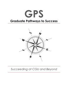 GPS Graduate Pathways to Success  Succeeding at CGU and Beyond