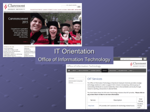 IT Orientation Office of Information Technology
