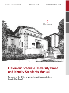 Claremont Graduate University Brand and Identity Standards Manual Updated April 2016