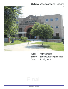 Final School Assessment Report Type: High Schools