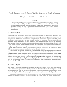 Depth Explorer — A Software Tool for Analysis of Depth... J. Hugg E. Rafalin D. L. Souvaine