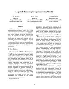 Large Scale Refactoring through Architecture Visibility