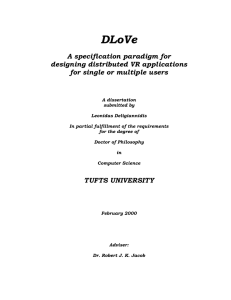 DLoVe A specification paradigm for designing distributed VR applications