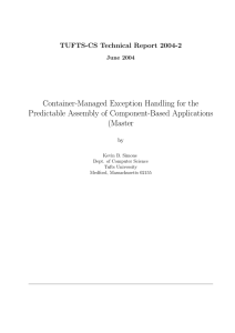 Container-Managed Exception Handling for the Predictable Assembly of Component-Based Applications (Master