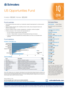 US Opportunities Fund Investor: SCUIX SCUIX | Advisor: SCUVX SCUVX