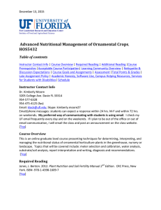 Advanced	Nutritional	Management	of	Ornamental	Crops HOS5432 Table	of	contents