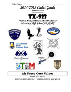 TX-923 2014-2015 Cadet Guide Westbury High School AFJROTC