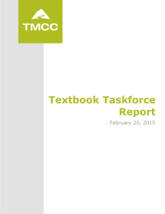 Textbook Taskforce Report February 25, 2015