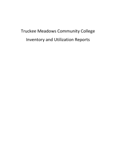 Truckee Meadows Community College Inventory and Utilization Reports