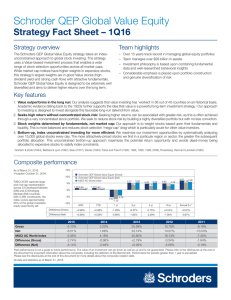 Strategy Fact Sheet – 1Q16