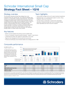 – Lead portfolio manager with over 34 years investment experience