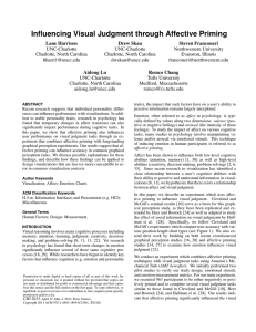 Influencing Visual Judgment through Affective Priming