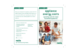 appliance energy costs