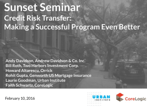 Sunset Seminar Credit Risk Transfer: Making a Successful Program Even Better