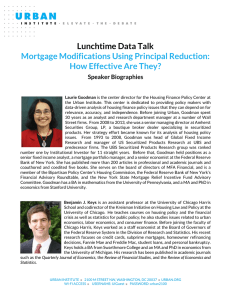 Lunchtime Data Talk Mortgage Modifications Using Principal Reduction: How Effective Are They?